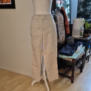 Kiltie Khaki Pants Elastic Waist 3 Pockets